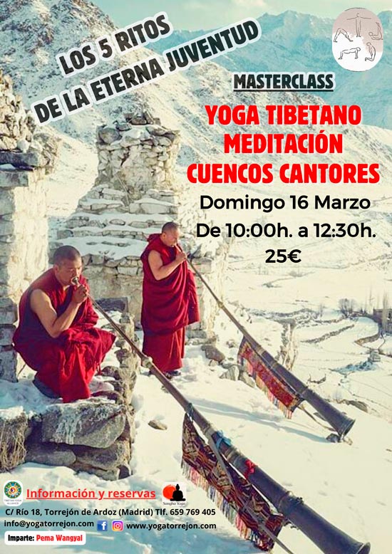 MASTERCLASS DE YOGA TIBETANO Y CUENCOS CANTORES 