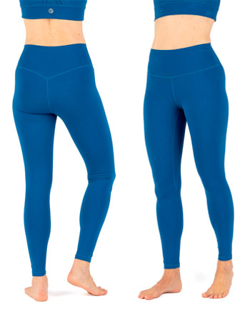 Leggings cintura alta, mallas de yoga azules